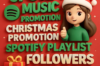 spotify music promotion, christmas promotion, spotify playlist followers