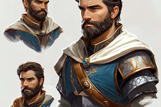 create a fantasy game character art