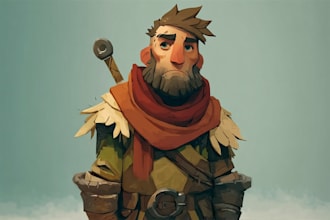 do a 2d character design and concept art for your game