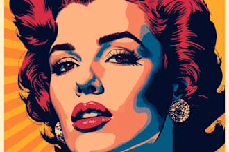 make pop art portrait illustration