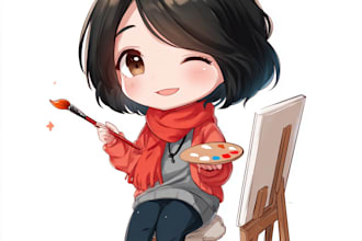 create custom art in chibi style
