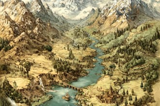design a unique vector map, realistic or fantasy