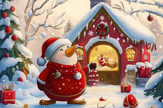 ake magical christmas childrens book illustrations