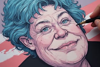 make a political caricature and cartoon art