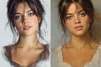 create oil painting into digital oil painting