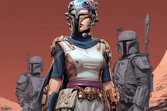 draw your star wars sci fi character art