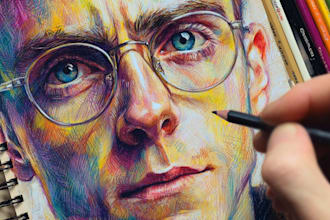 paint expressive colorful abstract portraits