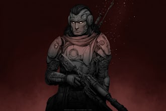 doyour sci fi and star wars character art illustration