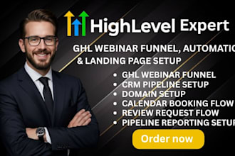 build gohighlevel webinar funnel ghl automation gohighlevel landing page