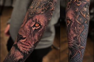 create a tattoo design of tattoo sleeve