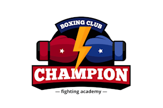 beautiful boxing logo with unlimited revision