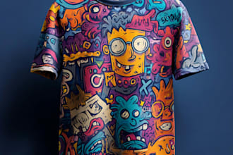 design funny graphic t shirt in vintage aesthetic