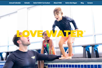 build wix swim school website swimming school academy kids swim school website