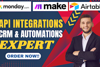 make com with make API make com monday com crm integration monday crm, airtable