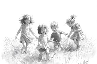 draw illustrations for children book