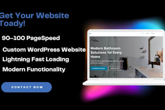 a modern, fast wordpress website with high pagespeed