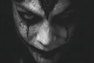 create anything dark art, horror, for merch and cover art