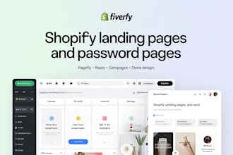 create a shopify password page and landing page for your store