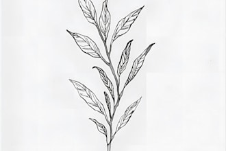 unique botanical watercolor logo for you