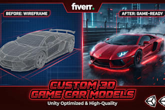 create 3d car model for game low poly vehicle asset unity unreal gta car