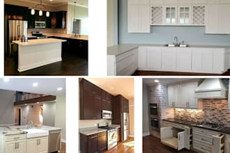 do 3d kitchen design, home renovation, bathroom remodel and restaurant interior