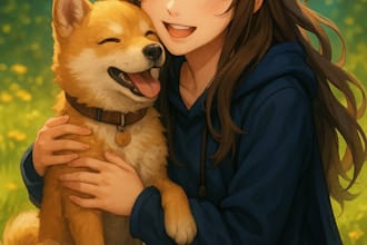 create a custom pet or family portrait in your chosen art style