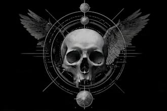 do black and white dark art illustration for your tattoo