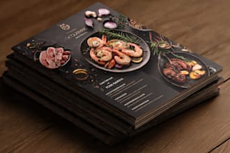 design menu with my special drawings