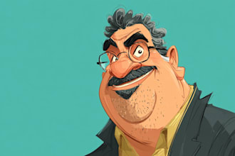 draw a cartoon illustration