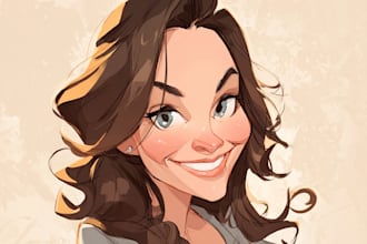 paint hilarious cartoon portrait caricature from a photo