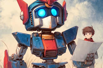 create stunning sci fi robot character art and futuristic
