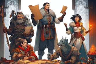 draw epic dnd party character art for your tabletop campaign