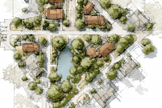 professionally draw map illustration or site plan