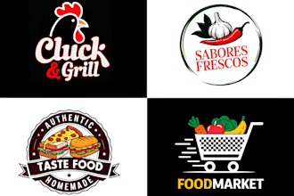 create restaurant, food truck, grocery store, or catering logo