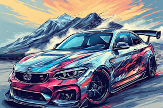 design high quality car wrap and vehicle wrap