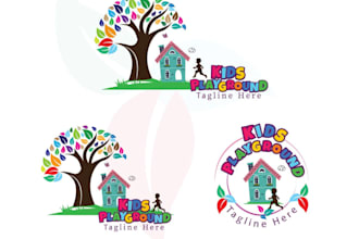 design childcare, education kids, and children logo