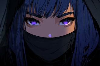 anime character an illustration and anime character