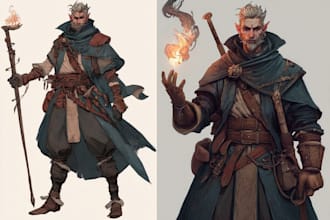 draw detailed dnd characters for campaigns and stories