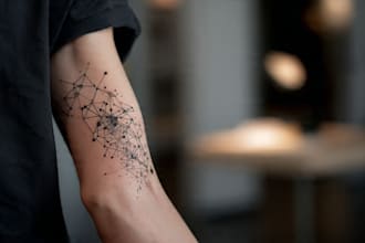 custom an abstract black tattoo design