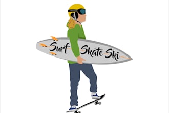 create a professional surf logo design