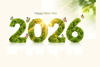 design unique happy new year logo