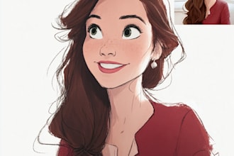 draw a disney style cartoon