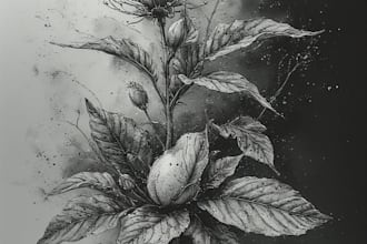 draw beautiful flower floral botanical illustration