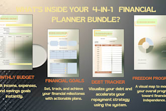 design a minimalist budget  financial planner in canva