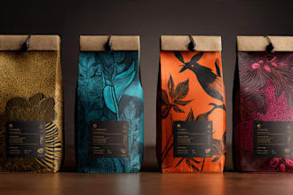 do coffee packaging, coffee bag, tea packaging, label design