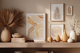 design custom boho digital wall art