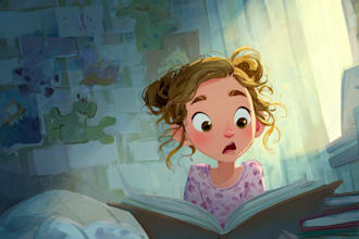 draw digital watercolor children book illustration