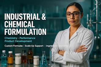 develop industrial and chemical formulation for any product