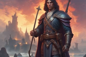 draw dnd art character, dnd party, fantasy oc, concept art