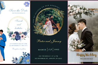 design digital wedding invitation for whatsapp